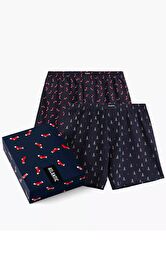 Atlantic 2-pack luźne bokserki męskie 2GMB-010-GRANATOWY