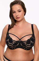 Gaia biustonosz półusztywniany semi-soft czarny Keto 1134 Maxi