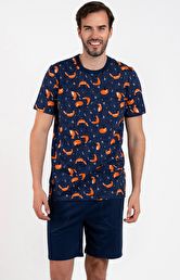 Piżama męska na krótki rękaw i z krótką nogawką Witalis