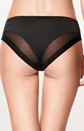 Figi damskie klasyczne czarne z miękkiej mikrofibry 0185 Slip Extra