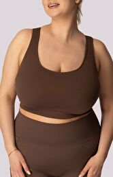 Mona top damski w kolorze caffe Base Plus Size
