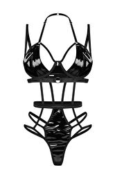 Obsessive body damskie z stylu wet look Keira