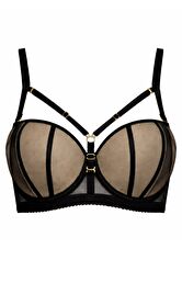 Biustonosz balconette beżowo-czarny Allure