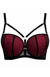 Biustonosz balconette rubinowo-czarny Allure