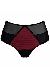 Figi damskie rubinowo-czarne Allure