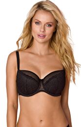 Biustonosz półusztywniany semi-soft czarny Maxi VB-323
