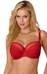 Biustonosz półusztywniany semi-soft czerwony max VENA VB-323