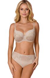 Figi damskie z wysokim stanem cieliste VF-474/469